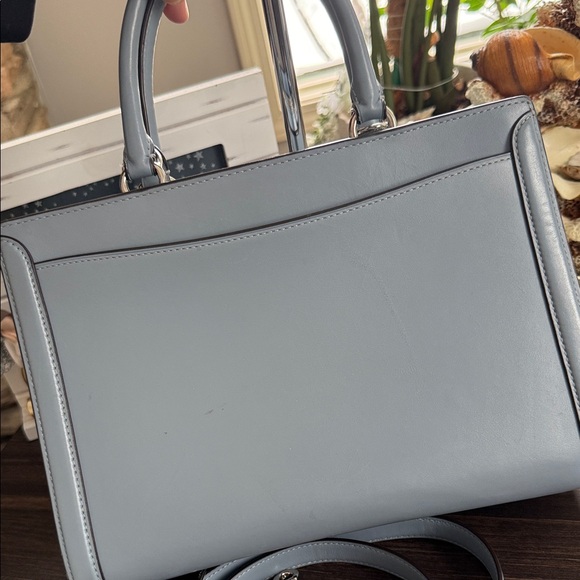 Coach ZOE 2018 Light Blue Leather Satchel with hangtag - Picture 9 of 17